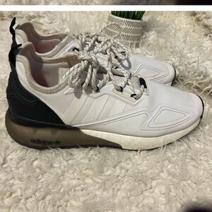 Adidas Mens Originals ZX 2K Boost Low White Running Shoes Size 10
